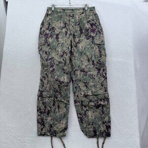 US Navy Type III Cargo Pants Mens S 30x27 Green NWU AOR2 Digital Camo Ripstop